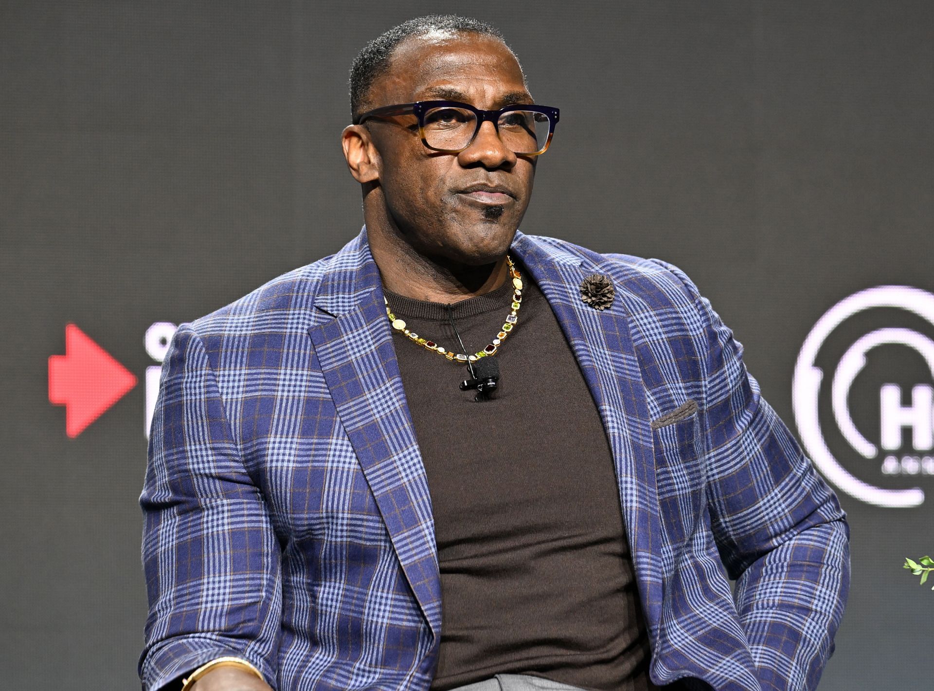 Shannon Sharpe speaks onstage during the 2024 HOPE Global Forum (Image via Getty)